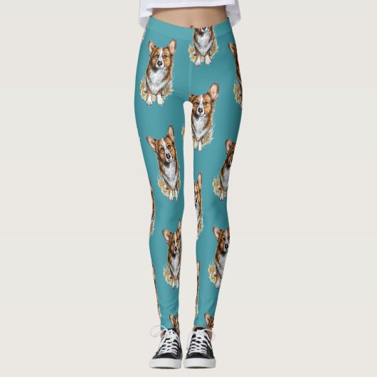Corgi Pup Leggings (Voorkant)