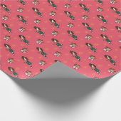 Corgi Puppy Cadeau "Mini Pattern" — Verpakkingspap Cadeaupapier (Hoek)