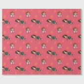 Corgi Puppy Cadeau Wrapping Paper Cadeaupapier (Vlak)