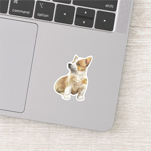 Corgi Puppy Cartoon Dog Sticker (Detail)