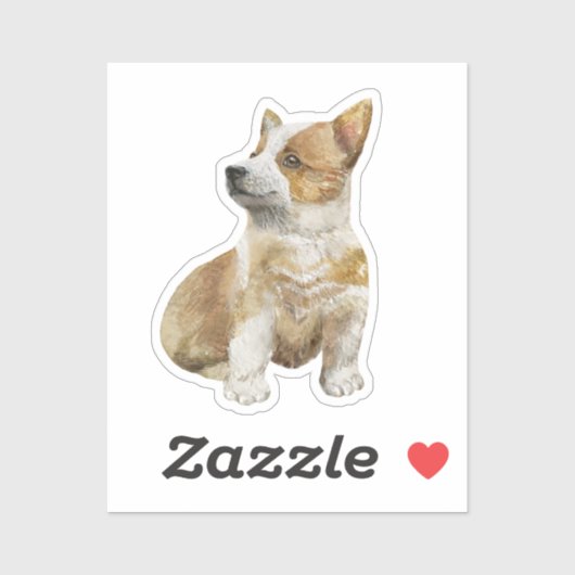Corgi Puppy Cartoon Dog Sticker (Vel)