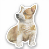 Corgi Puppy Cartoon Dog Sticker (Voorkant)