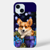Corgi Puppy Christmas Hoesje-Mate iPhone Case (Achterkant)