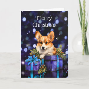 Corgi Puppy Dog Christmas Kaart