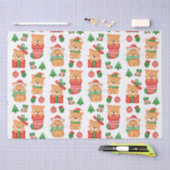 Corgi Puppy Dog Cute Festive Elf Kerstmis Tissuepapier (Craft)