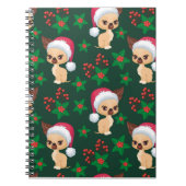 Corgi Puppy Dog Elf Santa Festive Merry Kerstmis Notitieboek (Voorkant)