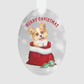 Corgi Puppy Dog Gift verrassend Ornament (voorkant)