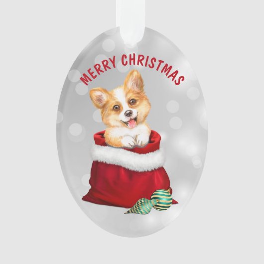Corgi Puppy Dog Gift verrassend Ornament (voorkant)