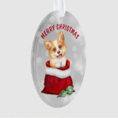 Corgi Puppy Dog Gift verrassend Ornament (voorkant)
