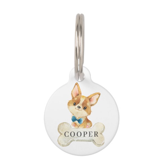 Corgi Puppy Dog Huisdierpenning (Voorkant)