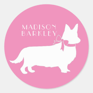 Corgi Puppy Dog Pembroke Welsh Classic Round Stick Ronde Sticker