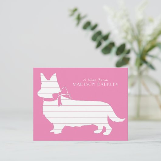 Corgi Puppy Dog Pembroke Welsh Hartelijk dank Bedankkaart (Staand voorkant)