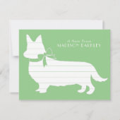 Corgi Puppy Dog Pembroke Welsh Hartelijk dank Bedankkaart (Voorkant)