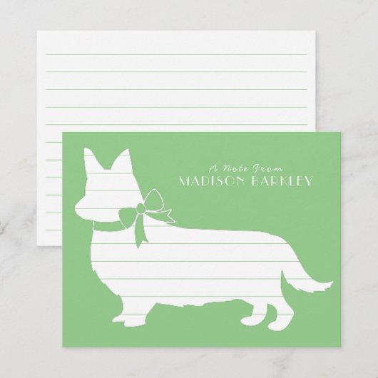 Corgi Puppy Dog Pembroke Welsh Hartelijk dank Bedankkaart (Voorkant / Achterkant)