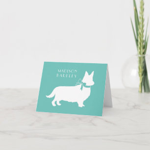 Corgi Puppy Dog Pembroke Welsh Note Card Notitiekaartje