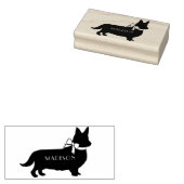Corgi Puppy Dog Pembroke Welsh Rubberstempel (Gestempeld)