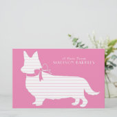Corgi Puppy Dog Pembroke Welsh Stationery Briefpapier (Staand voorkant)