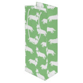 Corgi Puppy Dog Pembroke Welsh Wine Gift Bag Wijn Cadeautas (Achterkant Gekanteld)