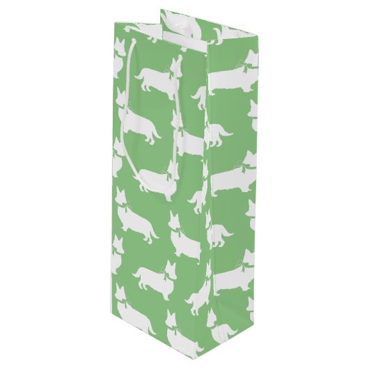 Corgi Puppy Dog Pembroke Welsh Wine Gift Bag Wijn Cadeautas (Voorkant Gekanteld)