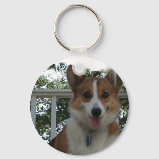 Corgi Puppy Dog Sleutelhanger (Voorkant)