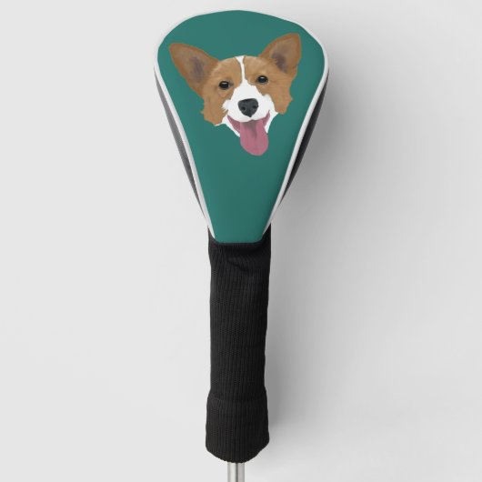 Corgi Puppy Golfheadcover (Voorkant)