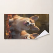 Corgi Puppy Herfst Delight Pompoen Bad Handdoek (Handdoek)
