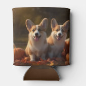 Corgi Puppy Herfst Delight Pompoen Blikjeskoeler (Achterkant)