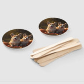 Corgi Puppy Herfst Delight Pompoen Handwaaier (Niet-gemonteerd)