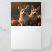 Corgi Puppy Herfstpomp  Kaart (Binnen)