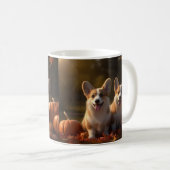 Corgi Puppy Herfstpomp  Koffiemok (Voorkant rechts)