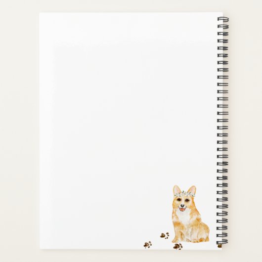 Corgi puppy hond liefde bruiloft planner (Achterkant)