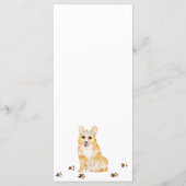 Corgi puppy Honden Huwelijksfeest Menu (Achterkant)