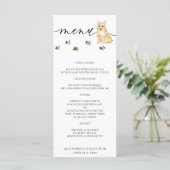 Corgi puppy Honden Huwelijksfeest Menu (Staand voorkant)