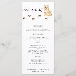 Corgi puppy Honden Huwelijksfeest Menu