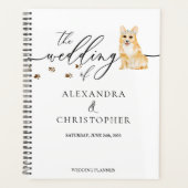 Corgi puppy Hondenliefde Bruiloft Planner (Voorkant)