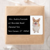 Corgi puppy hondennaam retouradres mailinglabel etiket (Insitu)