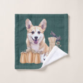 Corgi Puppy in het najaar Bad Handdoek (Wasdoekje)