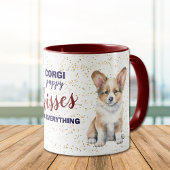 Corgi puppy kisses repareren alles mok