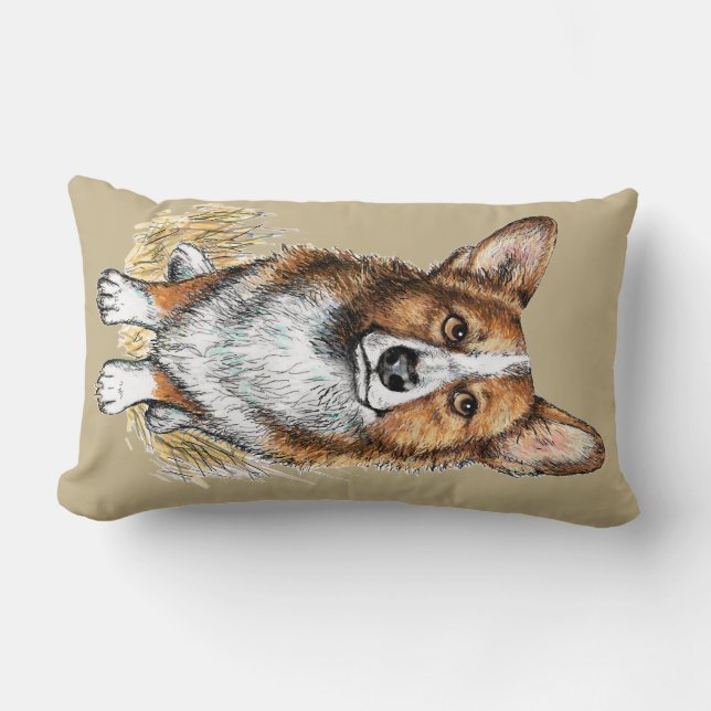Corgi Puppy Knuffels Kussen (Voorkant)