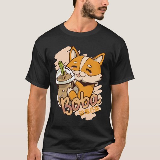 Corgi Puppy met bellenthee T-shirt (Voorkant)