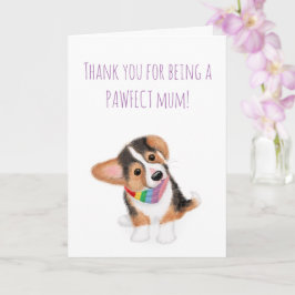 Corgi puppy Moederdag card van de hond Kaart