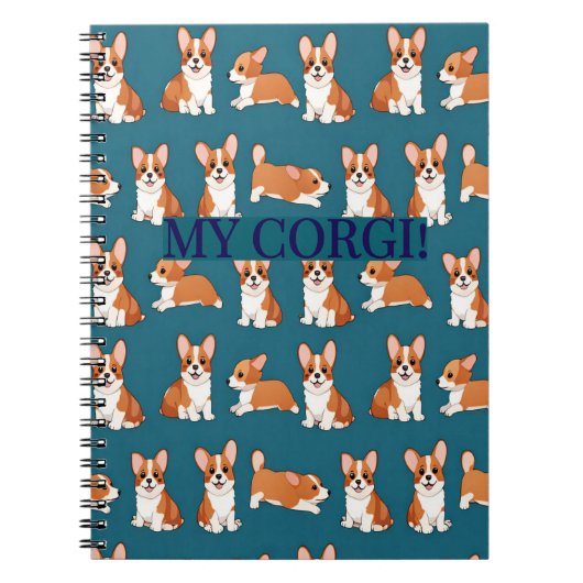 Corgi Puppy Notebook Journal Notitieboek (Voorkant)