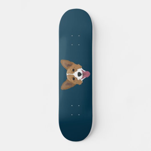 Corgi Puppy Persoonlijk Skateboard (Voorkant)