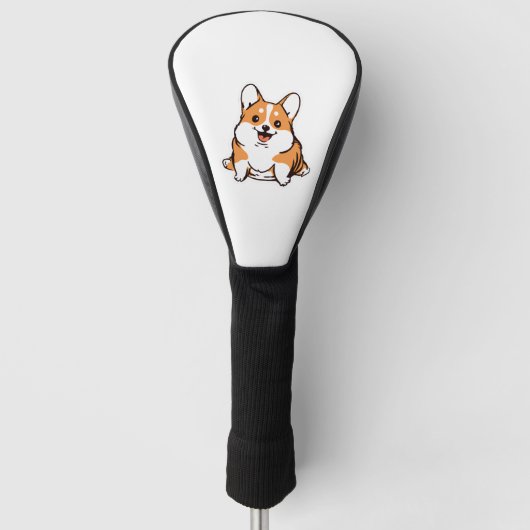 Corgi Puppy Schattige Hondenliefhebber Retro Golfheadcover (Voorkant)
