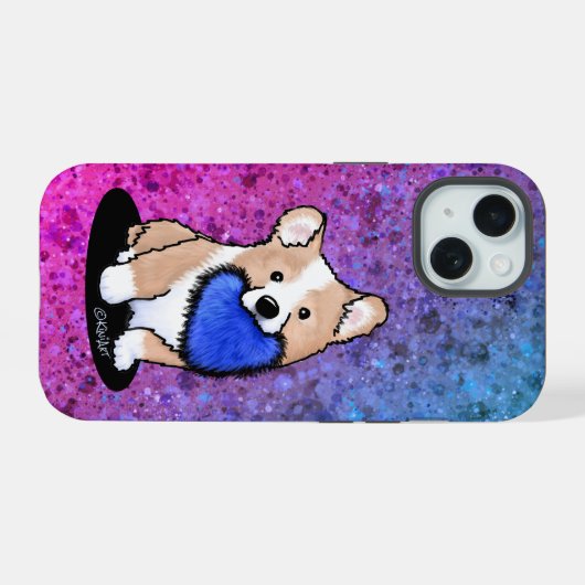 Corgi Puppy Telefoonhoes iPhone 15 Case (Achterkant horizontaal)