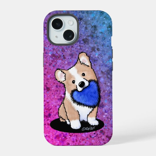 Corgi Puppy Telefoonhoes iPhone 15 Case (Achterkant)