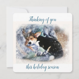 Corgi Puppy Thinking of You Kaart