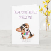 Corgi puppy Vaderdag card van de hond Kaart (Gele Bloem)