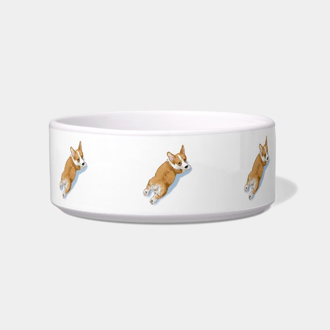 Corgi Puppy Voerbakje (Voorkant)