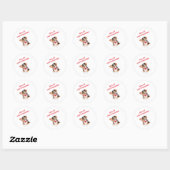 Corgi puppy'paws off to 25 dec' stickers (Vel)